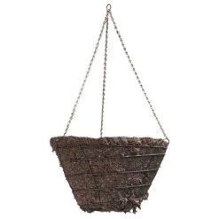 Braun Wire Hanging Basket Moss Liner And Chain 16in Diam