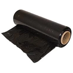 Black 80 Gauge Stretch Wrap, 18-inch X 1500-feet
