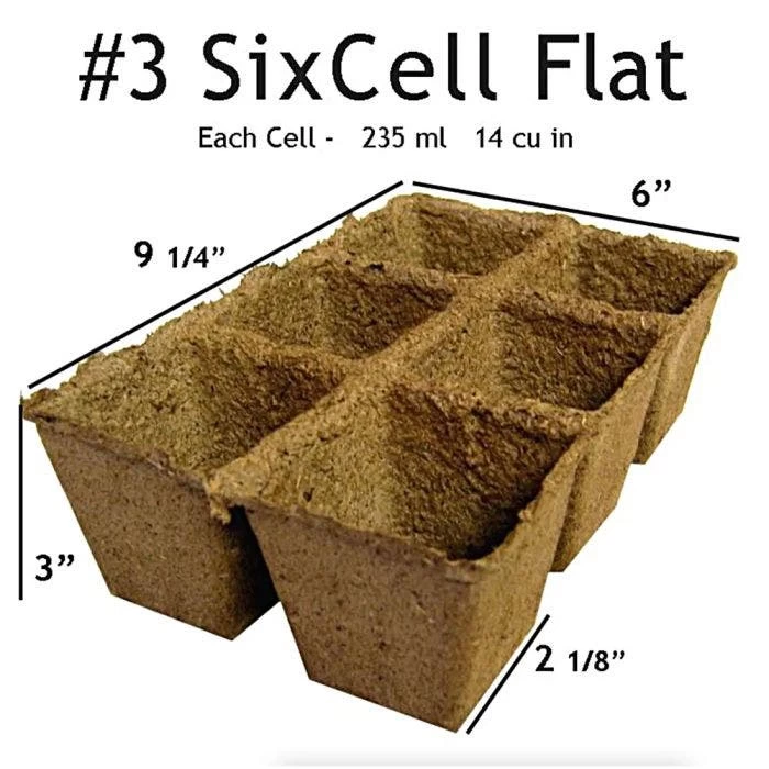 CowPots #3 Six Cell Flats, Case Of 50 4 CowPots #3 Six Cell Flats, Case Of 50 - Image 2