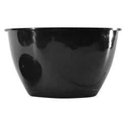 Belden Plastics 12-Inch Saucerless Baskets, Black, Case Of 25