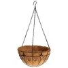Wire Hanging Basket Fleur De Lis Coco Liner And Chain 14in Diam -Garden-green plant growth care 88512