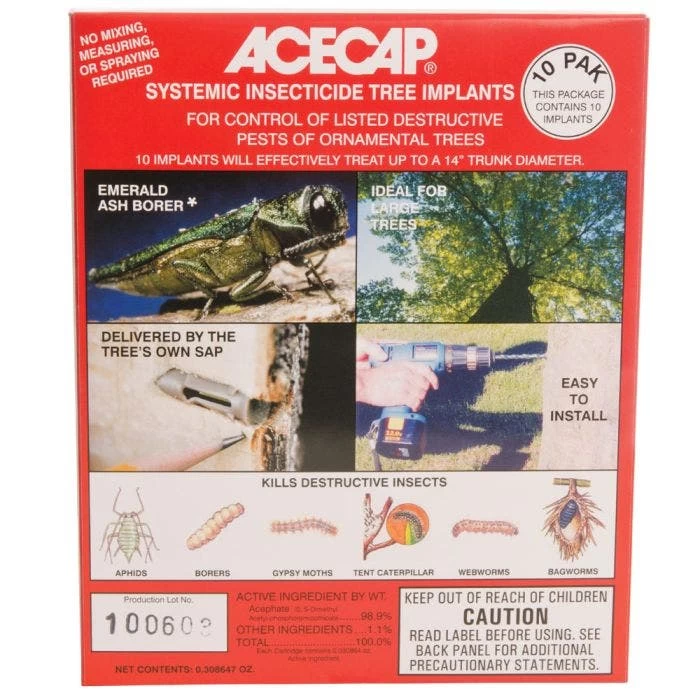AceCap Insecticide Systemic Implants 3/8in Diam 10 Per Pack 3 AceCap Insecticide Systemic Implants 3/8in Diam 10 Per Pack