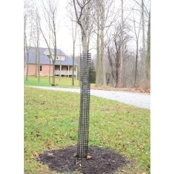Rigid Plastic Mesh Tree Guard By A.M. Leonard, 4in Diameter X 48in Length, 5ct Bundle -Garden-green plant growth care bg48 2