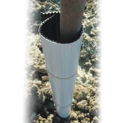 Tree Guard Corrugated Plastic Black White 24in X 8in -Garden-green plant growth care cg2408 2