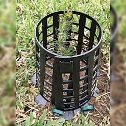 Plant Knight Plant And Tree Guard -Black - 9 Pack -Garden-green plant growth care pkbl3 live sapling 1