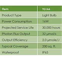 TotalGrow Pure Flowering 200 Lamp -Garden-green plant growth care tg1a4 3
