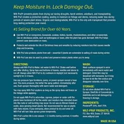 Wilt-Pruf Anti-Transpirant Plant Protection 1 Gallon Concentrate -Garden-green plant growth care wpg label back